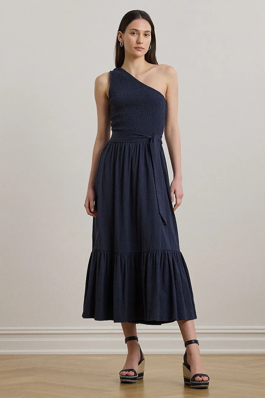 Φόρεμα Lauren Ralph Lauren χρώμα: ναυτικό μπλε, 200973608