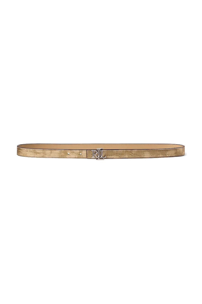Δερμάτινη ζώνη Lauren Ralph Lauren χρώμα: χρυσαφί, 412967080