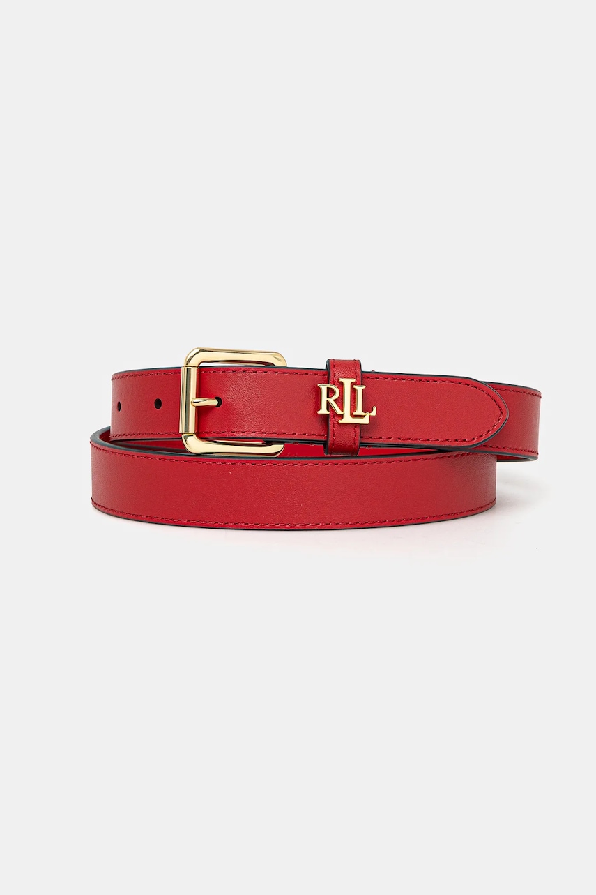 Δερμάτινη ζώνη Lauren Ralph Lauren χρώμα: κόκκινο, 412968763