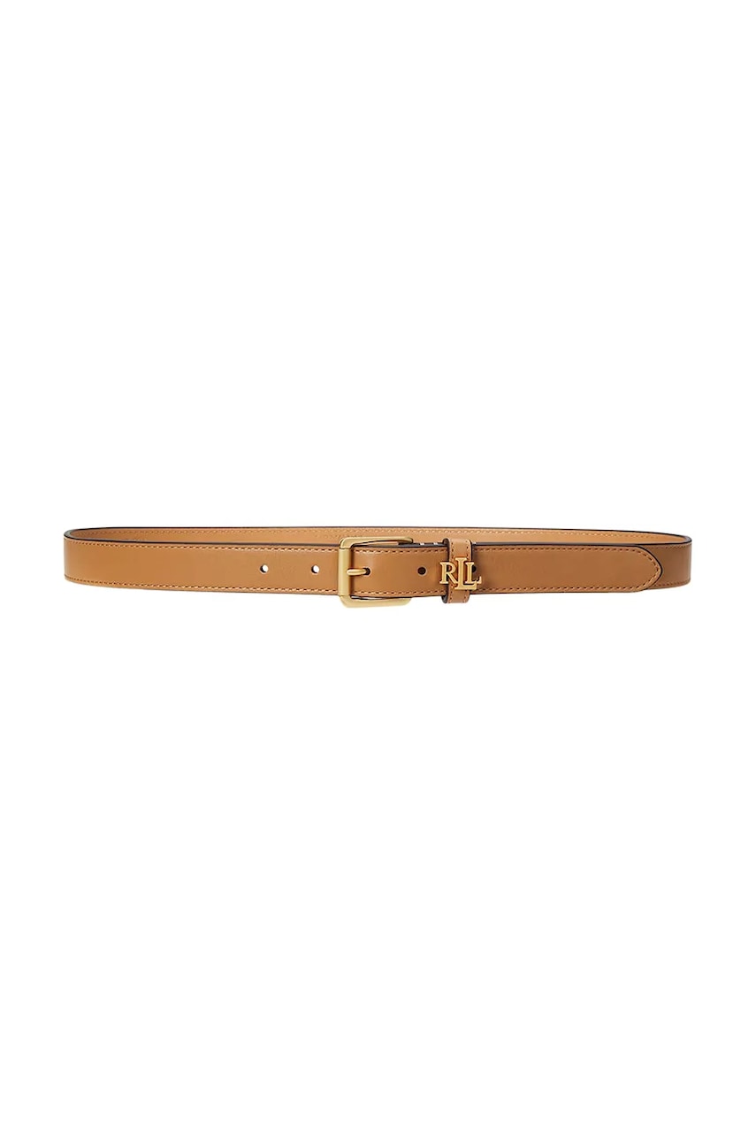 Δερμάτινη ζώνη Lauren Ralph Lauren χρώμα: μπεζ, 412968763