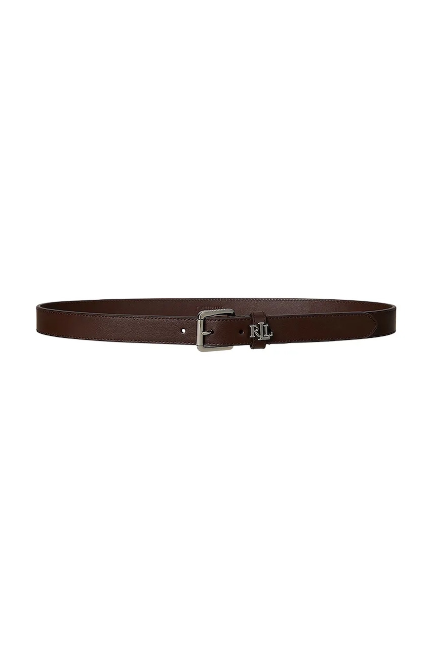 Δερμάτινη ζώνη Lauren Ralph Lauren γυναικεία, χρώμα: άσπρο, 412968763