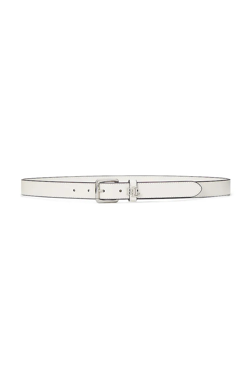 Δερμάτινη ζώνη Lauren Ralph Lauren χρώμα: άσπρο, 412968763
