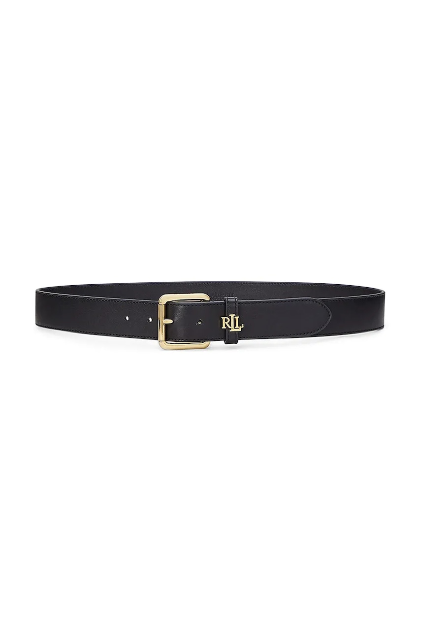Δερμάτινη ζώνη Lauren Ralph Lauren χρώμα: μαύρο, 412968765