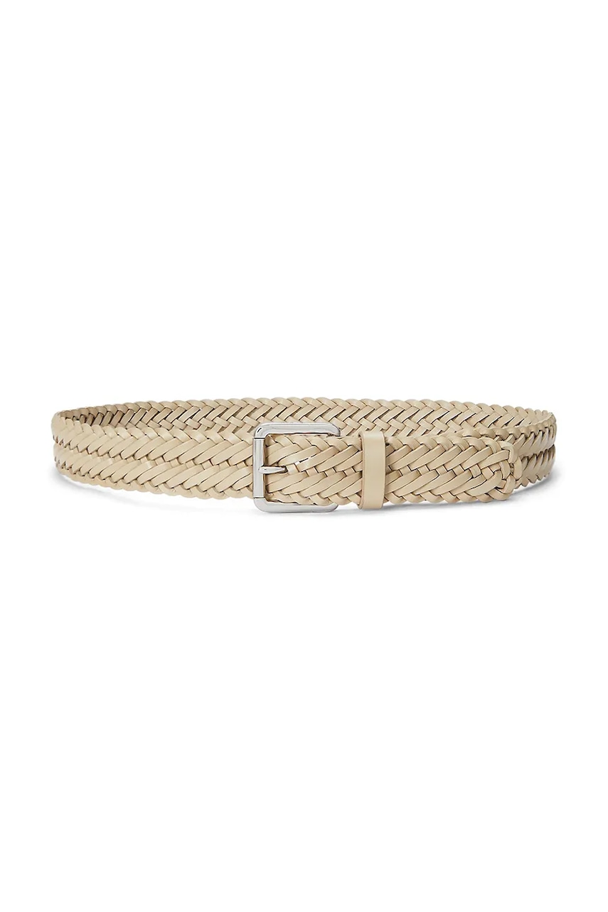 Δερμάτινη ζώνη Lauren Ralph Lauren γυναικεία, χρώμα: καφέ, 412968766