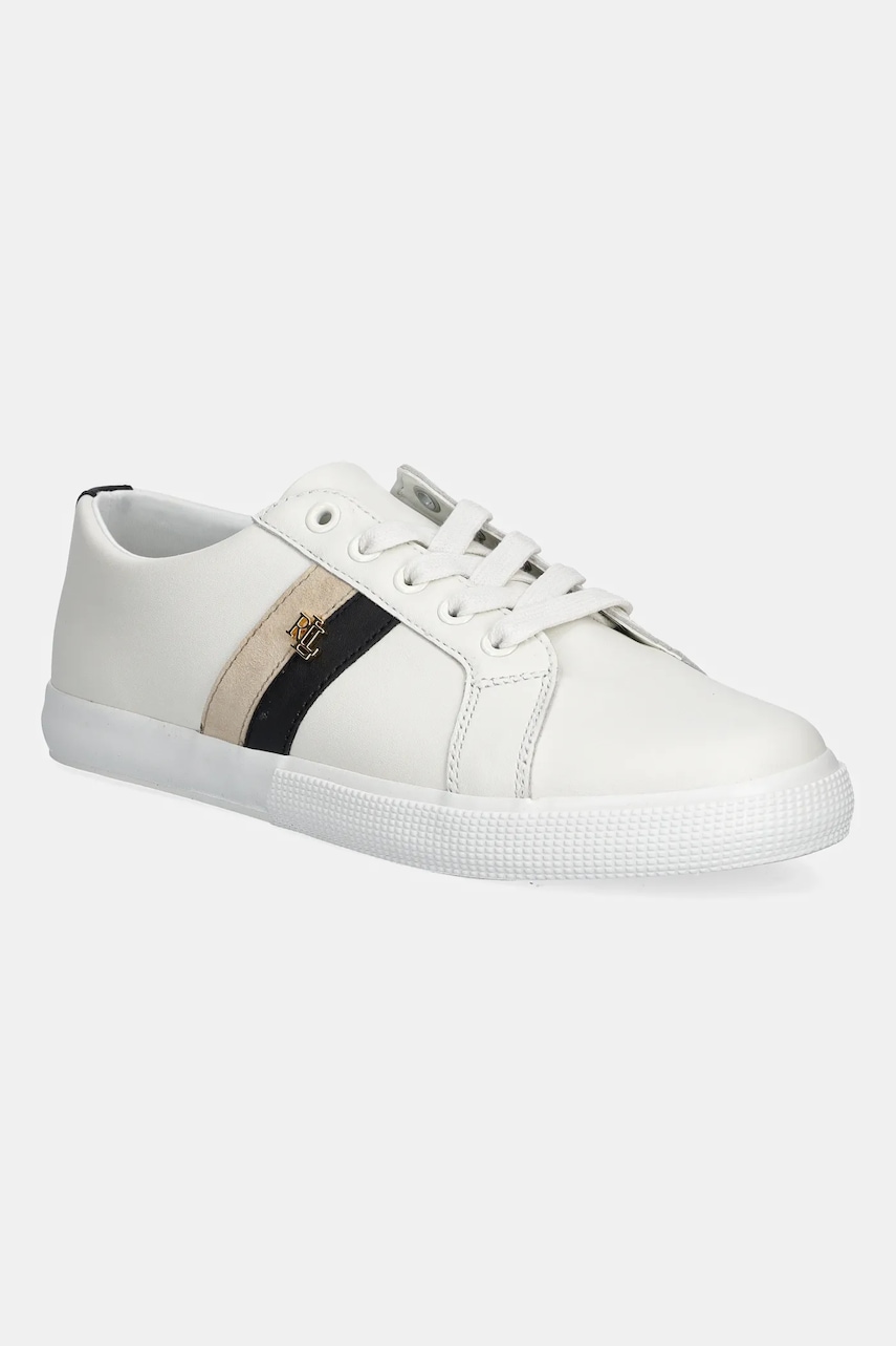 Δερμάτινα αθλητικά παπούτσια Lauren Ralph Lauren Janson II χρώμα: άσπρο, 802979187001