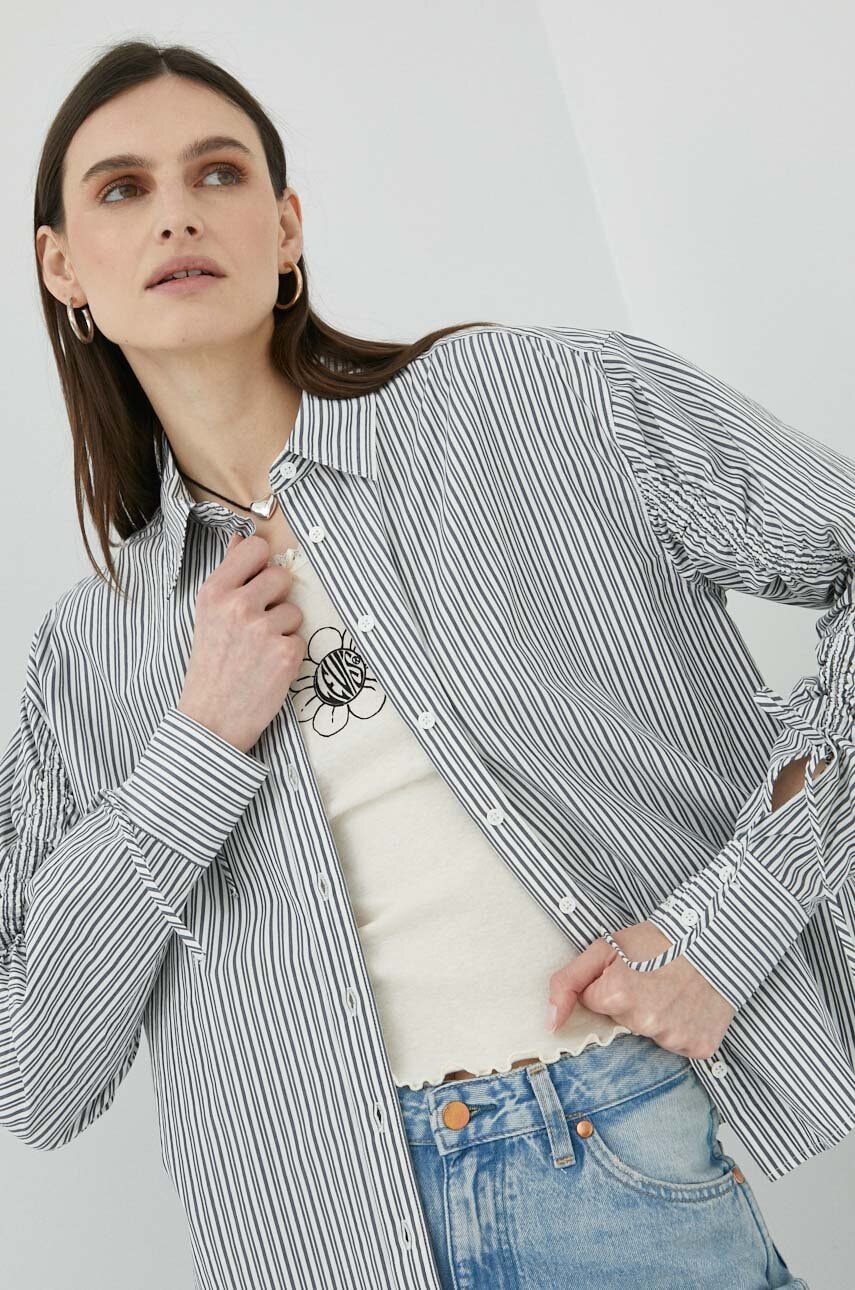 Βαμβακερό πουκάμισο Levi's χρώμα: γκρι