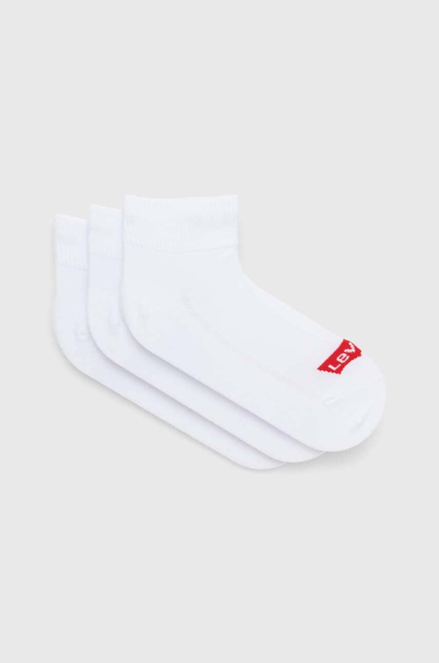 Κάλτσες Levi's 3-pack χρώμα: άσπρο