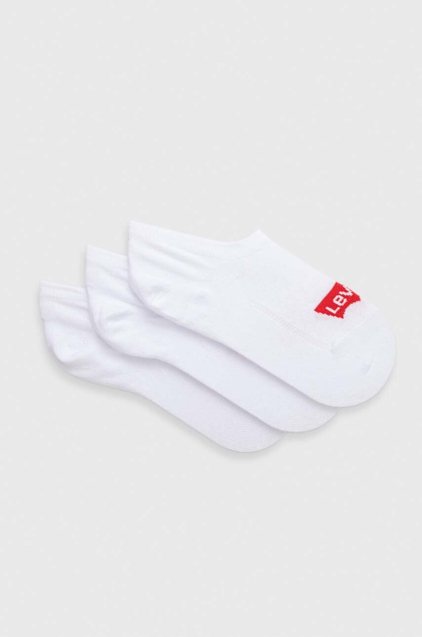 Κάλτσες Levi's 3-pack χρώμα: άσπρο