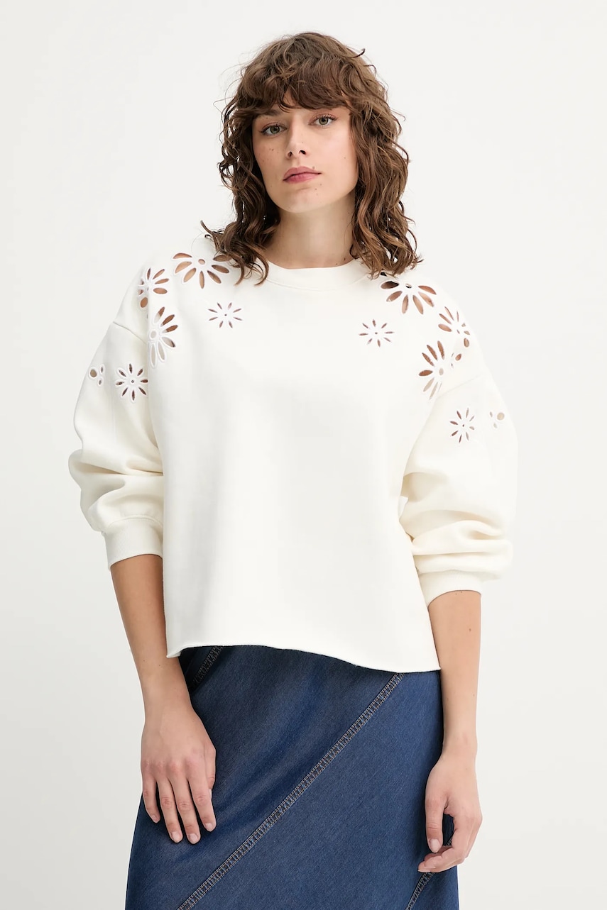 Μπλούζα Levi's LEO RAW CUT CREW χρώμα: μπεζ, A8793