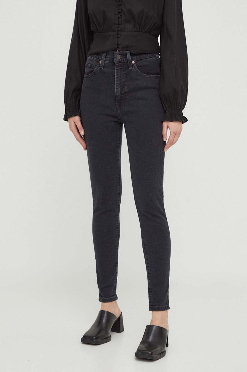 Τζιν παντελόνι Levi's RETRO HIGH SKINNY χρώμα: μαύρο