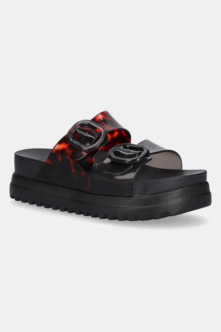 Παντόφλες Melissa COZY PLATFORM χρώμα: μαύρο, M 36158