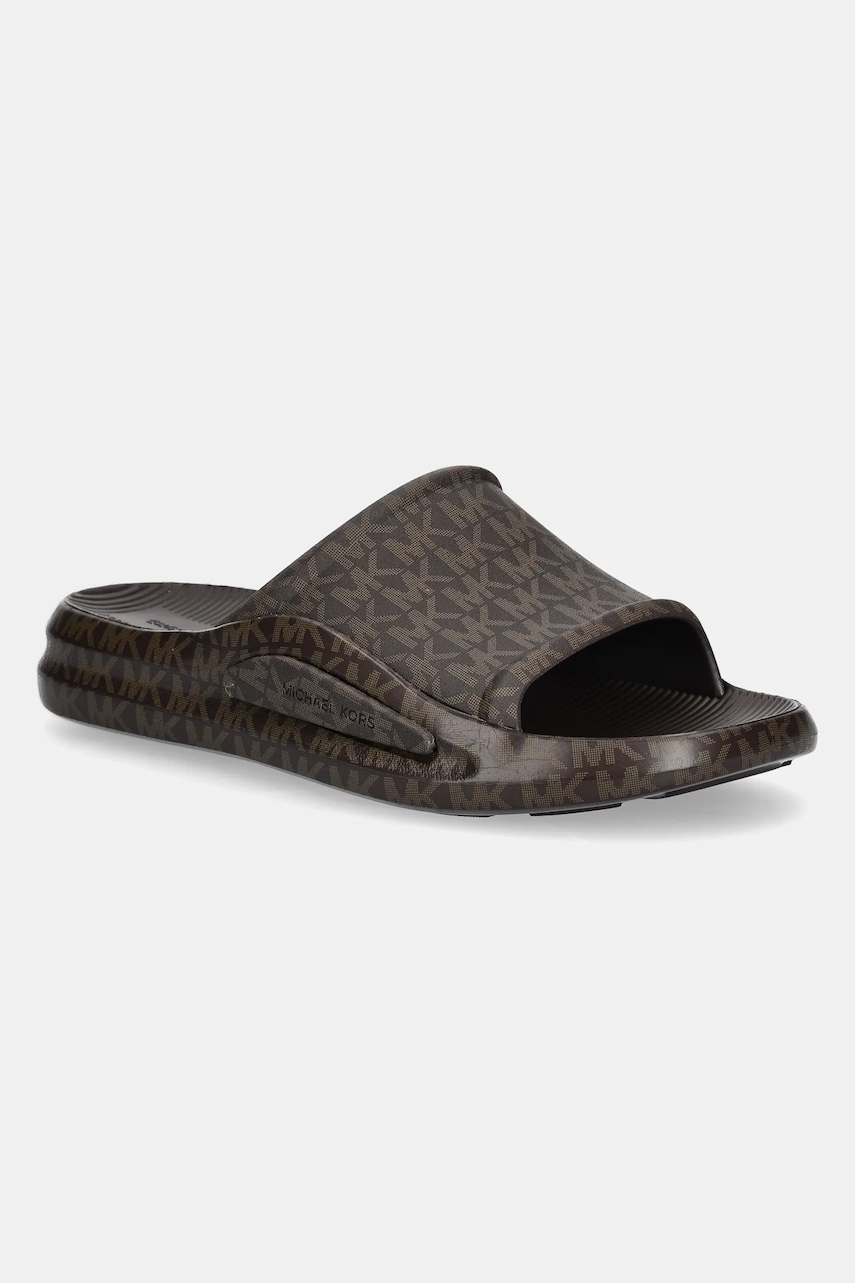 Παντόφλες Michael Kors Griffin χρώμα: καφέ, 42S5GRFA3Q.212