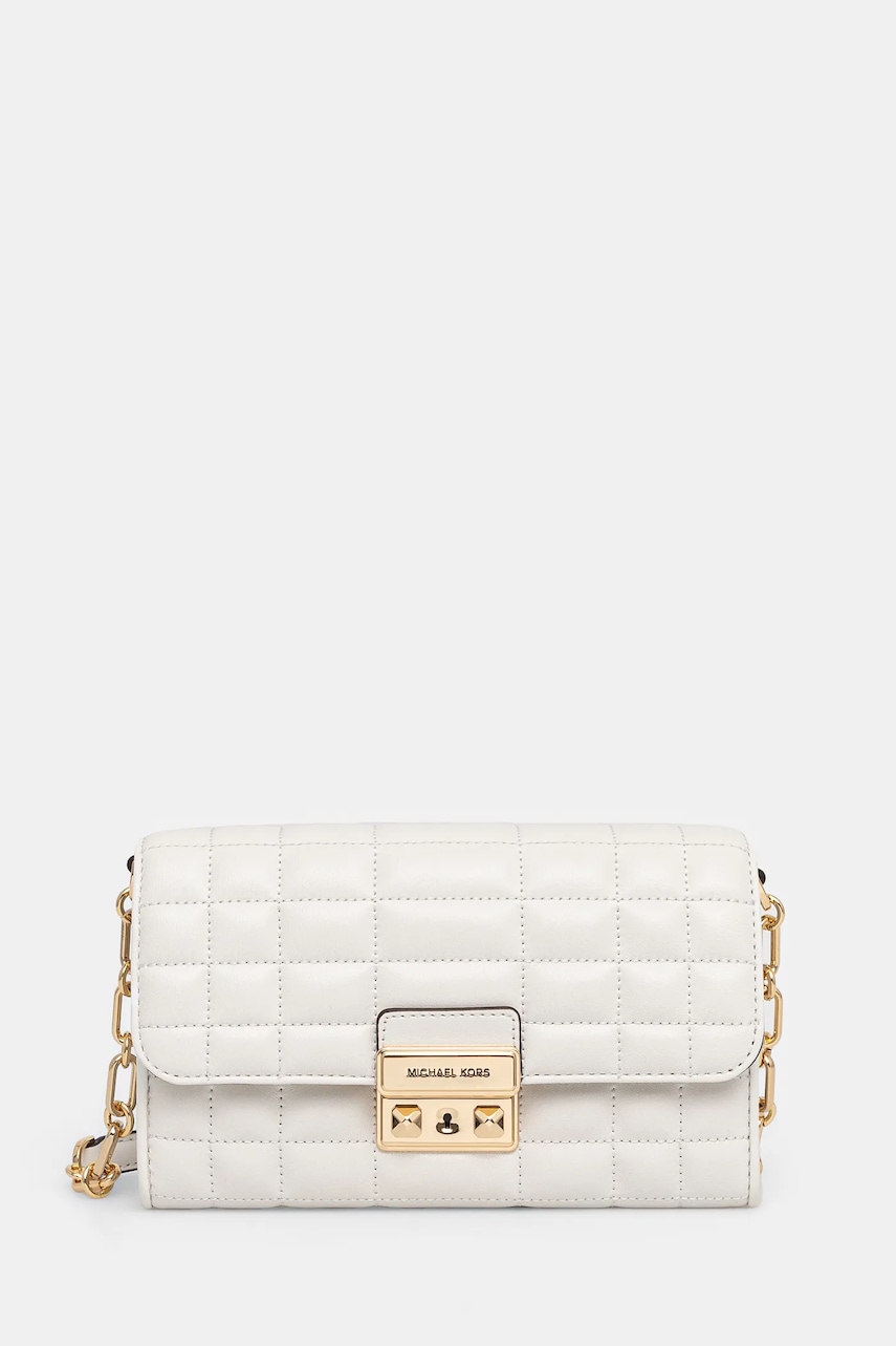 Δερμάτινη τσάντα ώμου MICHAEL Michael Kors χρώμα: άσπρο, 32S4G2RC9L