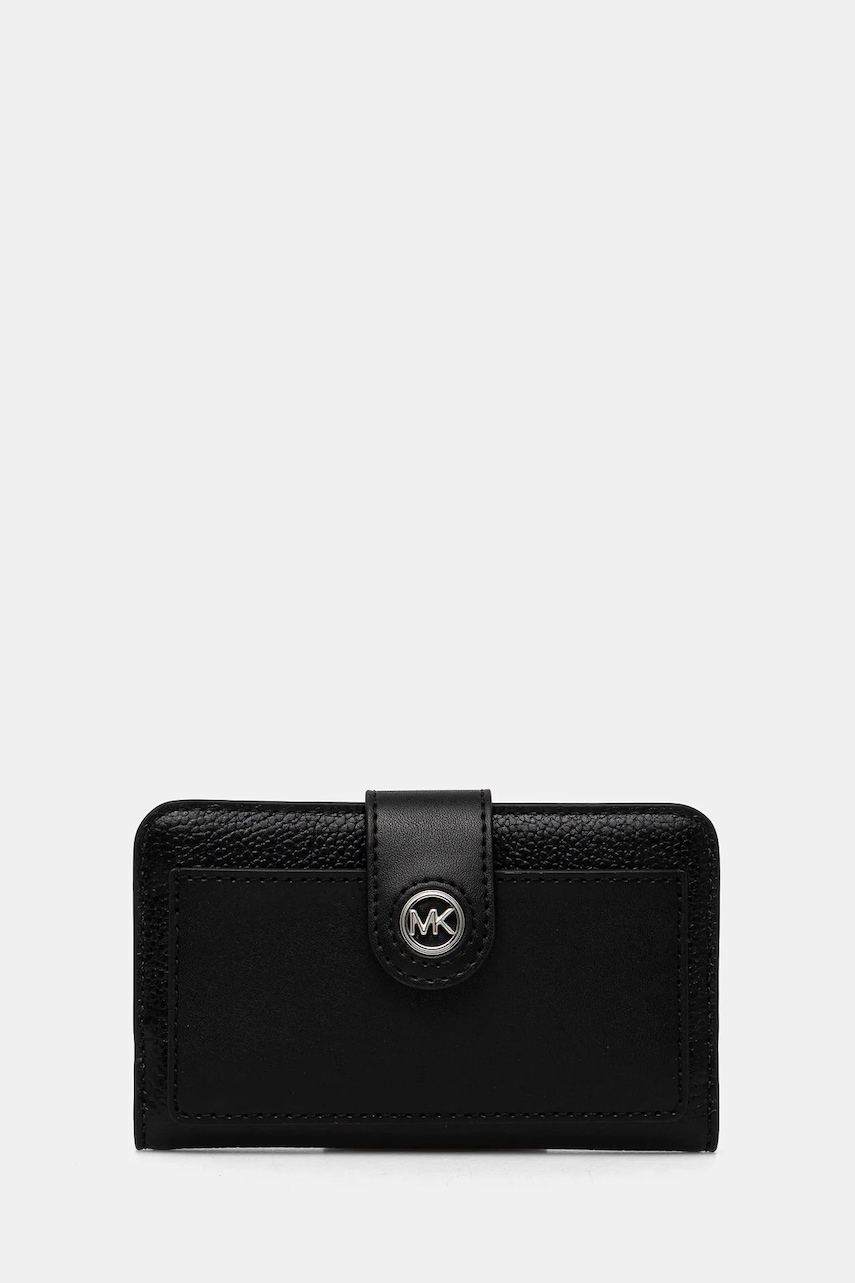Δερμάτινο πορτοφόλι MICHAEL Michael Kors γυναικείο, χρώμα: καφέ, 32S4S0KF6L