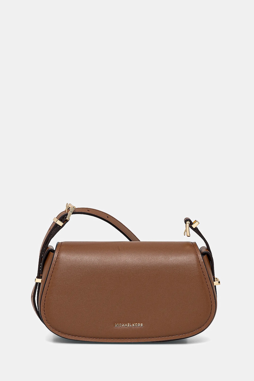 Δερμάτινη τσάντα MICHAEL Michael Kors χρώμα: καφέ, 32S5GL0C1L