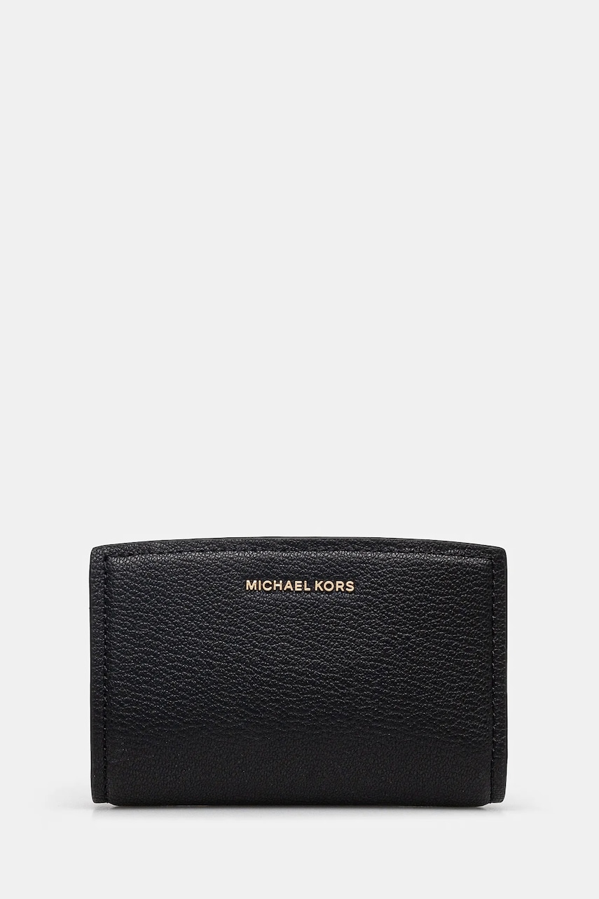 Δερμάτινο πορτοφόλι MICHAEL Michael Kors γυναικείο, χρώμα: μαύρο, 32S5GYTZ2L