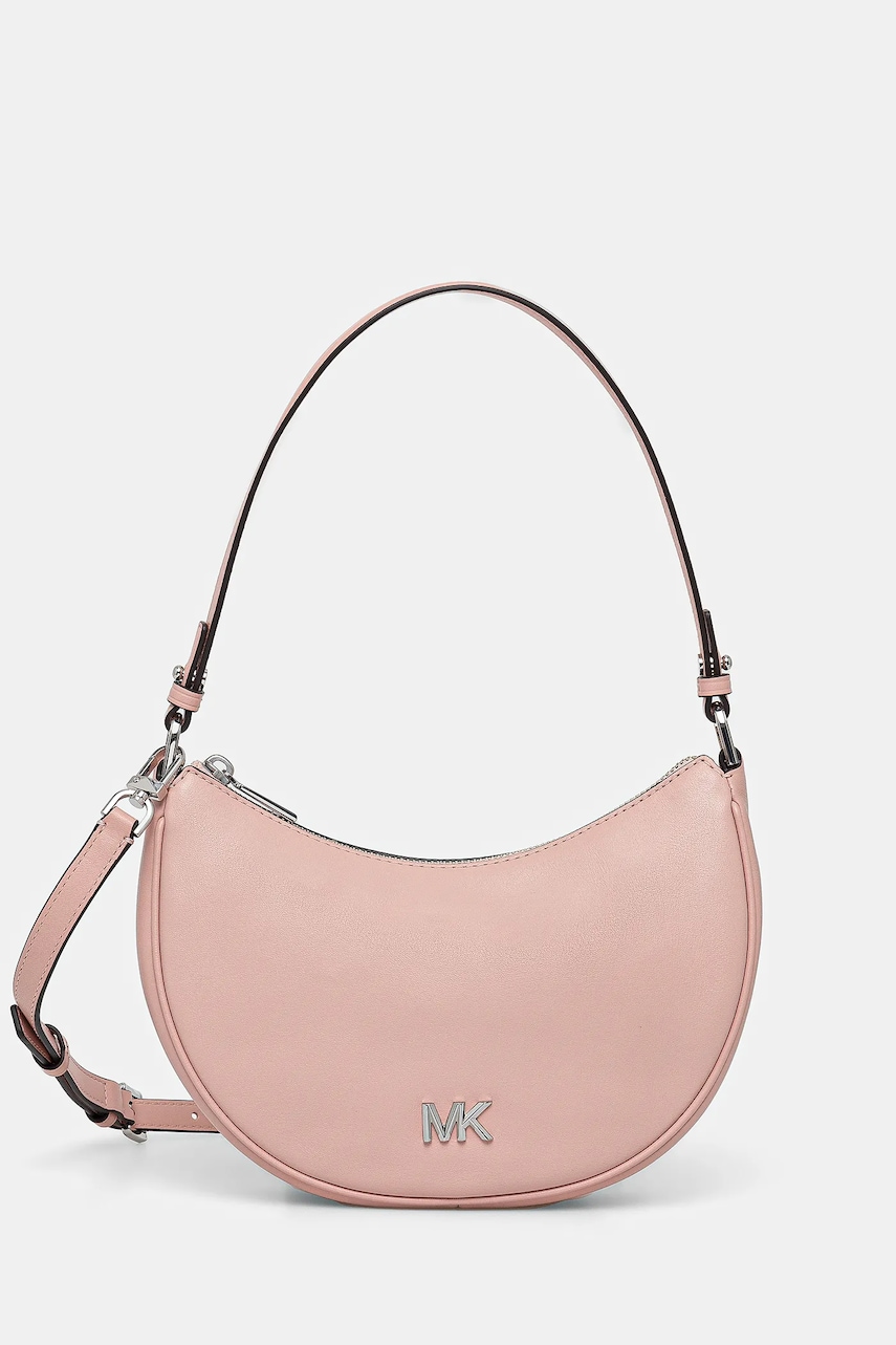 Δερμάτινη τσάντα MICHAEL Michael Kors χρώμα: ροζ, 32S5S8QU1L