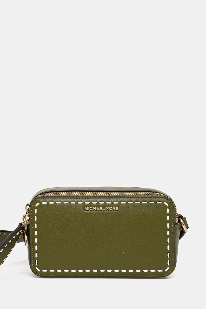 Δερμάτινη τσάντα MICHAEL Michael Kors χρώμα: πράσινο, 32T4GJ6C1L