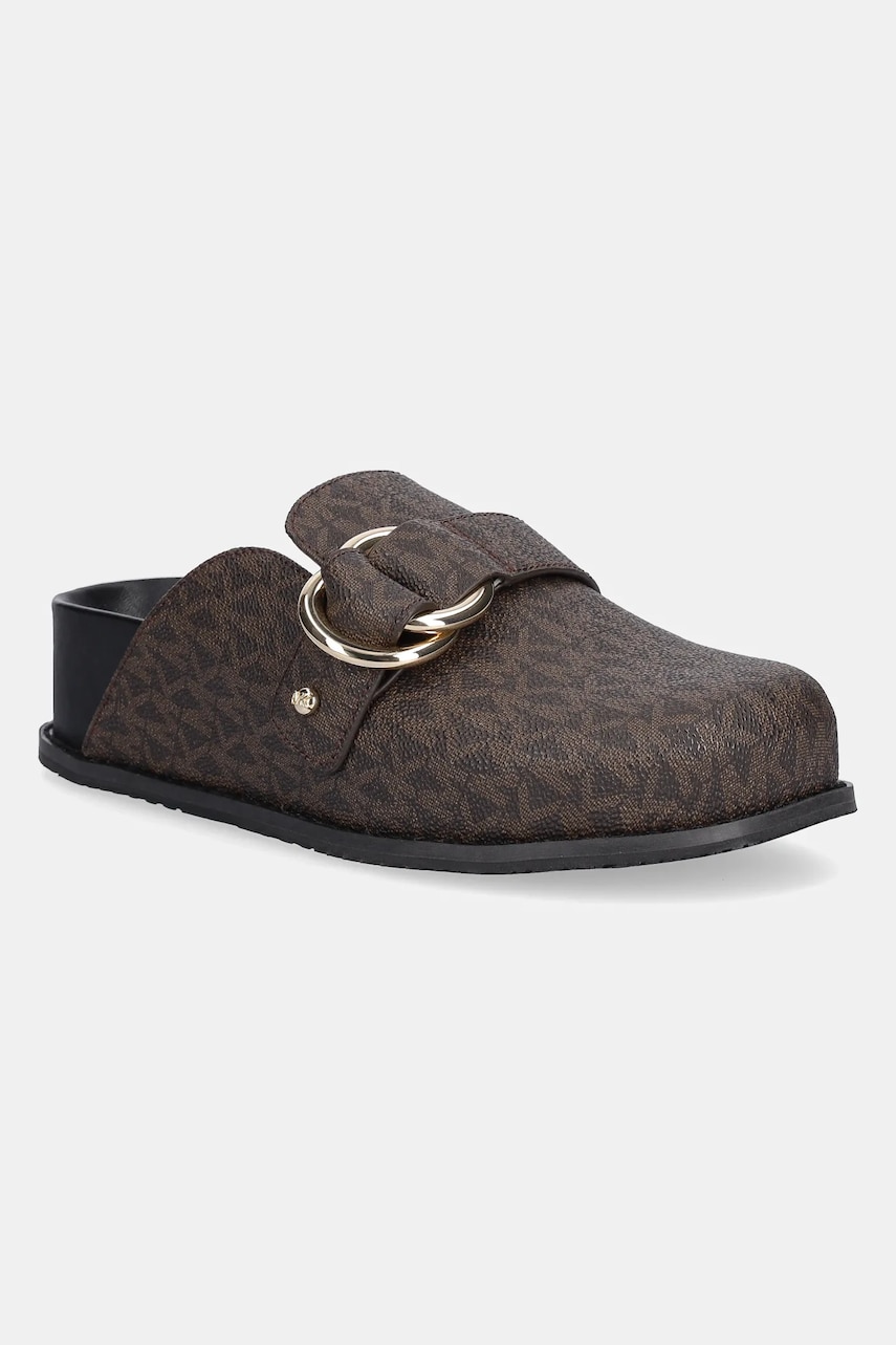 Παντόφλες MICHAEL Michael Kors Jaden χρώμα: καφέ, 40T5JDFP1B.007