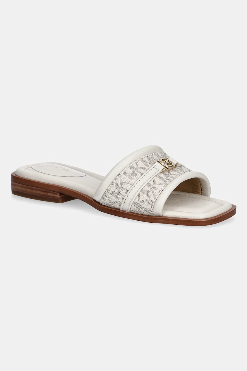 Παντόφλες MICHAEL Michael Kors Mandy χρώμα: άσπρο, 40R5MAFS1B.132