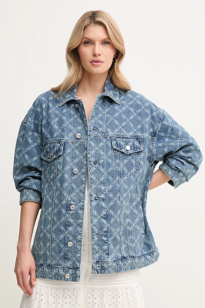 Τζιν μπουφάν MICHAEL Michael Kors χρώμα: μπλε, MS51020H2P
