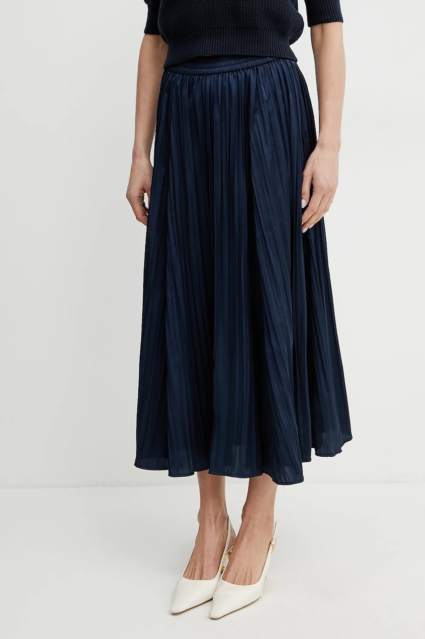 Φούστα MICHAEL Michael Kors χρώμα: ναυτικό μπλε, MS570GDHCP