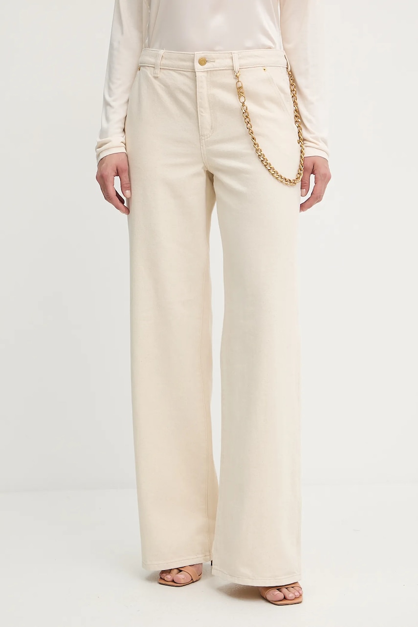 Τζιν παντελόνι MICHAEL Michael Kors χρώμα: μπεζ, MT5907MHNG