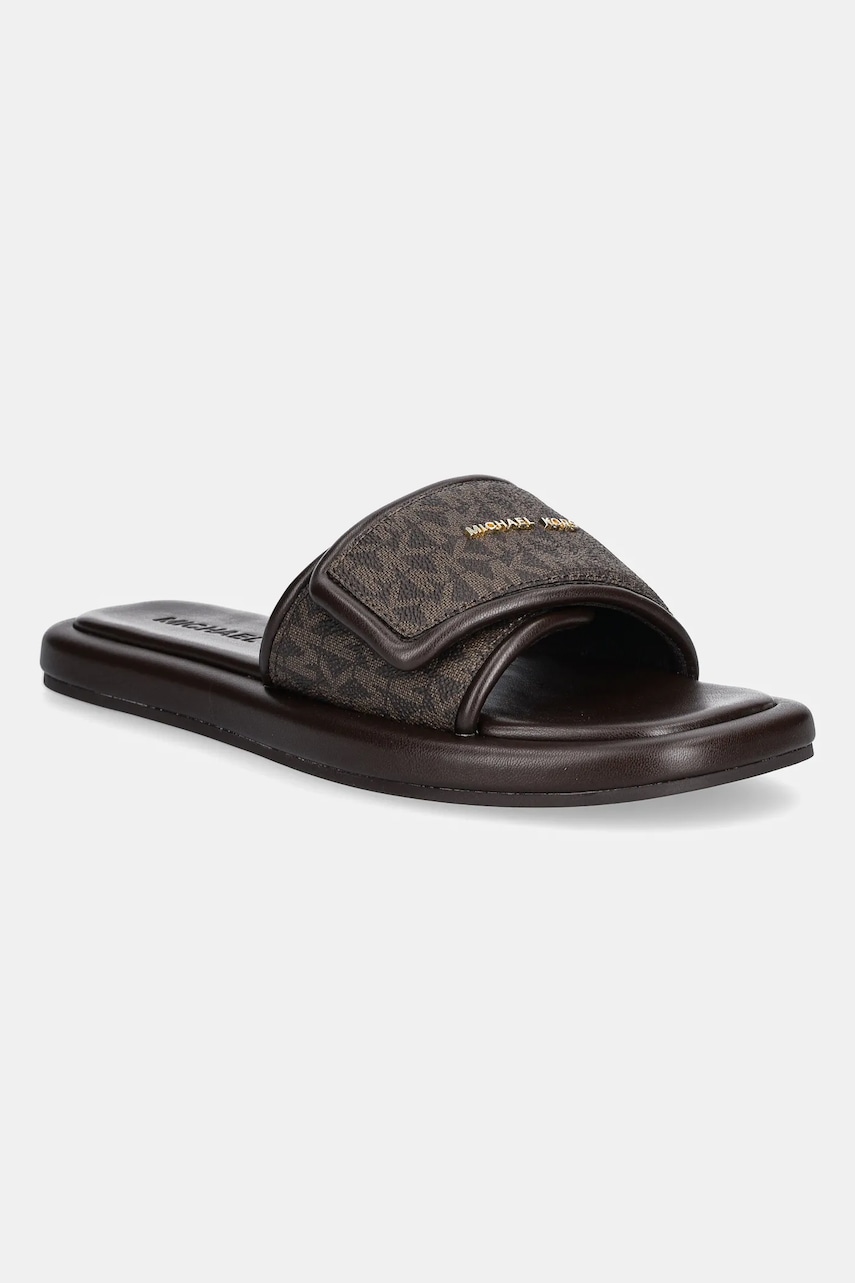 Παντόφλες MICHAEL Michael Kors Suki χρώμα: καφέ, 40S5SKFA1B.200