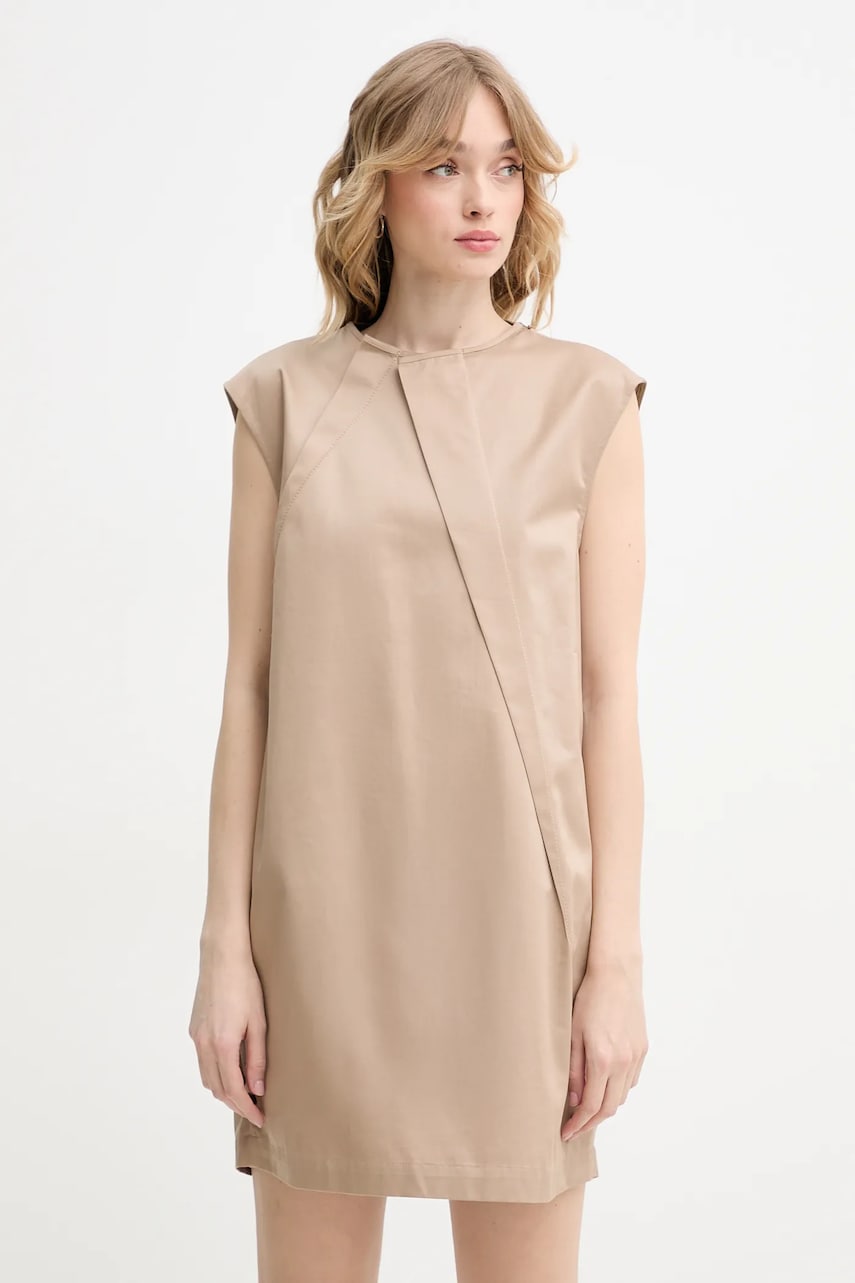 Βαμβακερό φόρεμα MM6 Maison Margiela χρώμα: πράσινο, S52DA0056.M35368