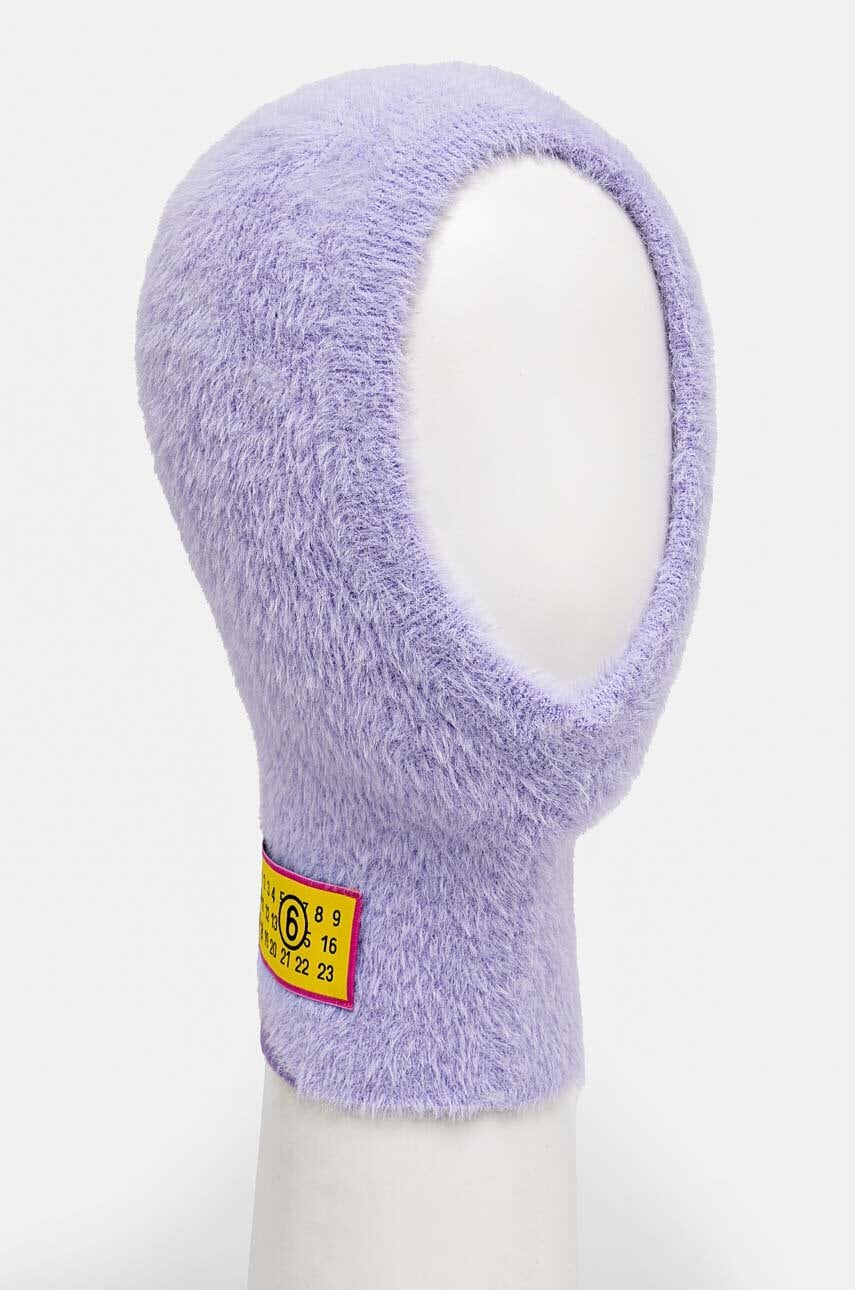 Μπαλακλάβα λαιμού MM6 Maison Margiela χρώμα: μοβ, S62TC0042.M13073