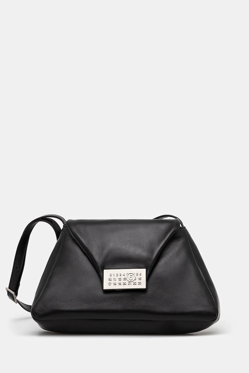 Δερμάτινη τσάντα MM6 Maison Margiela χρώμα: μαύρο, SB5ZH0020