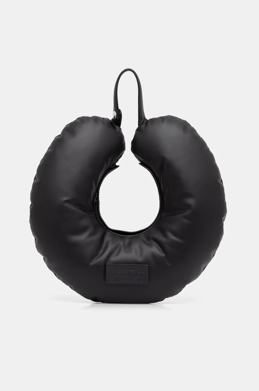 Δερμάτινη τσάντα MM6 Maison Margiela χρώμα: μαύρο, SB6WD0034.P7179