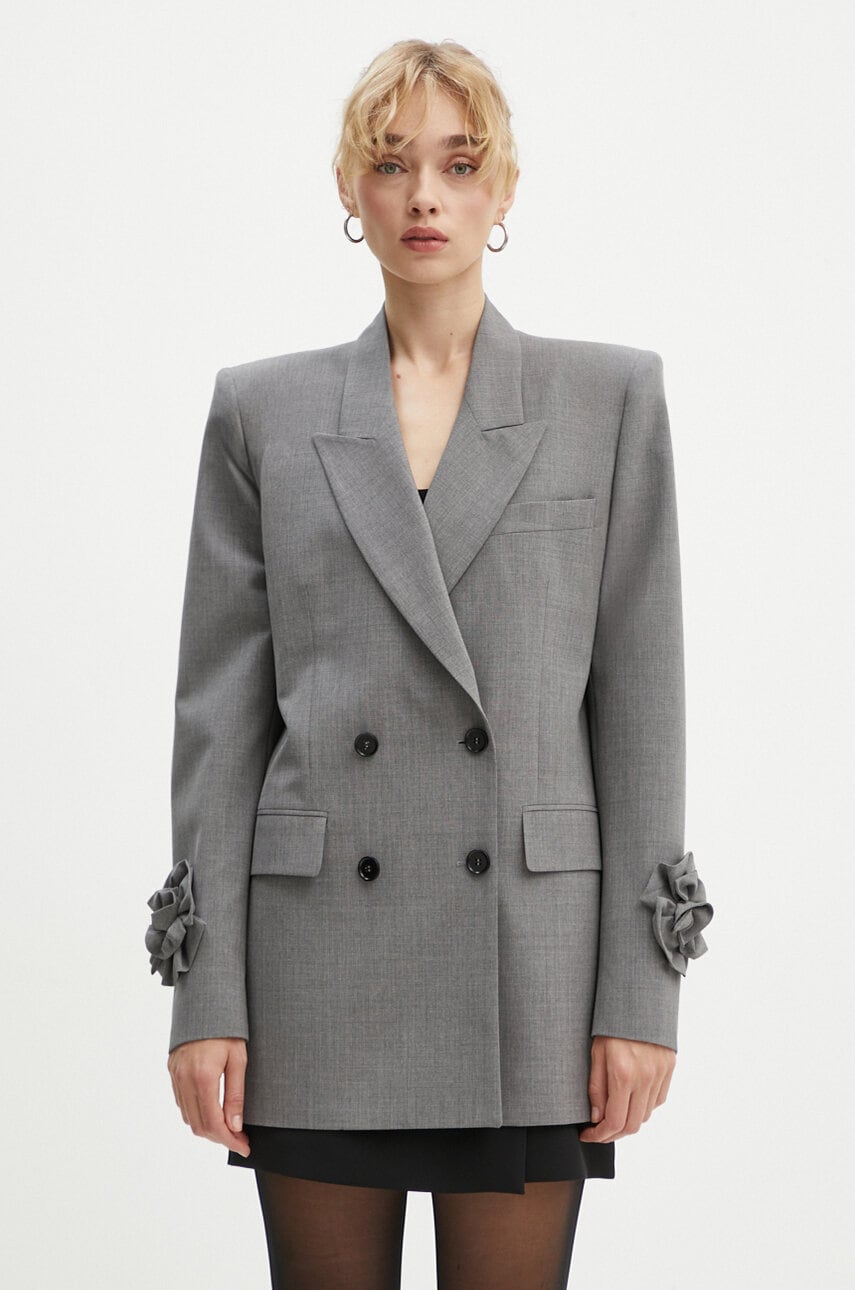 Μάλλινο σακάκι MSGM χρώμα: γκρι, 3741MDG18X.247506