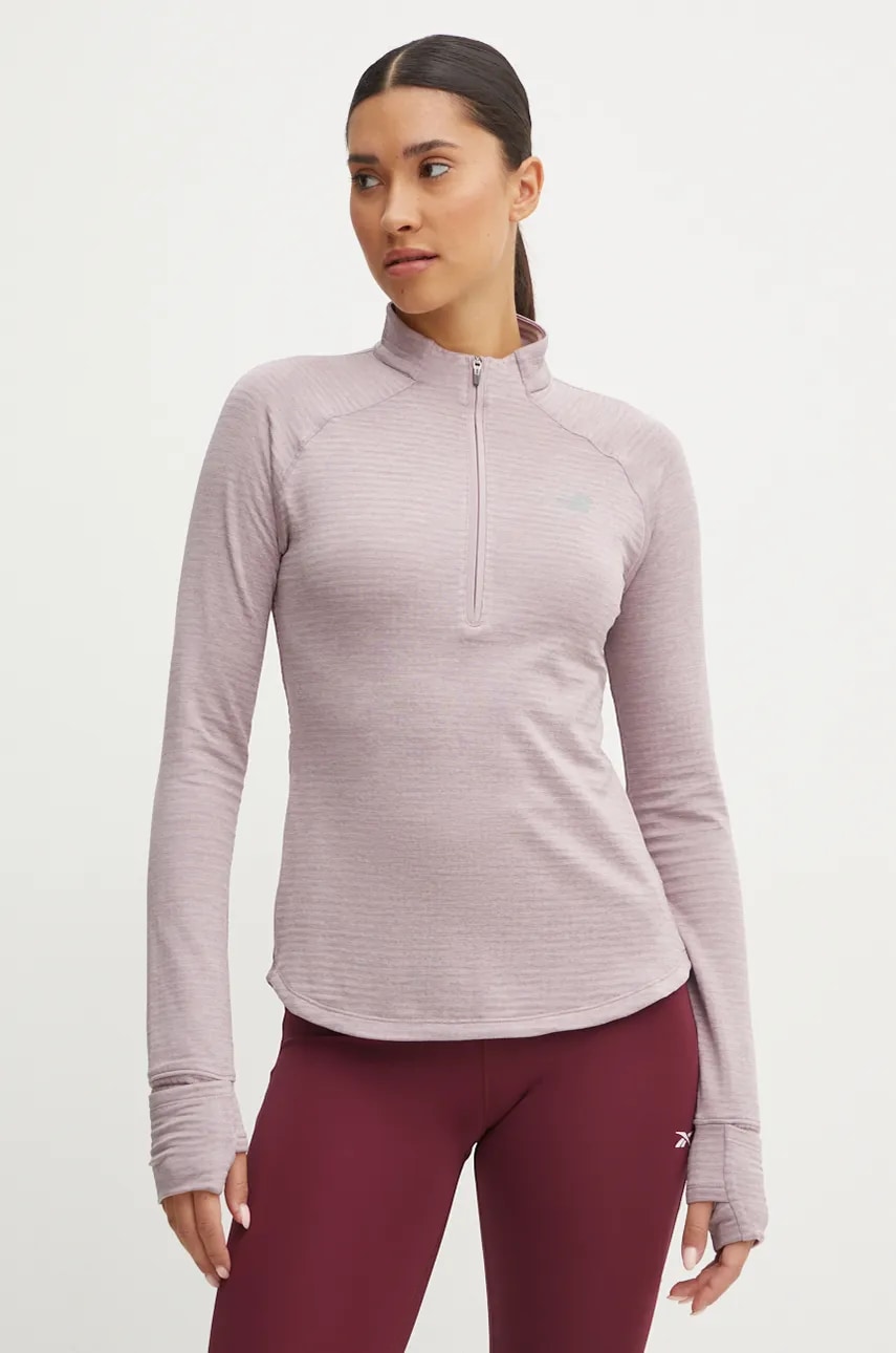 Φούτερ για τζόκινγκ New Balance Athletics Heat Grid χρώμα: ροζ, WT43200IWH