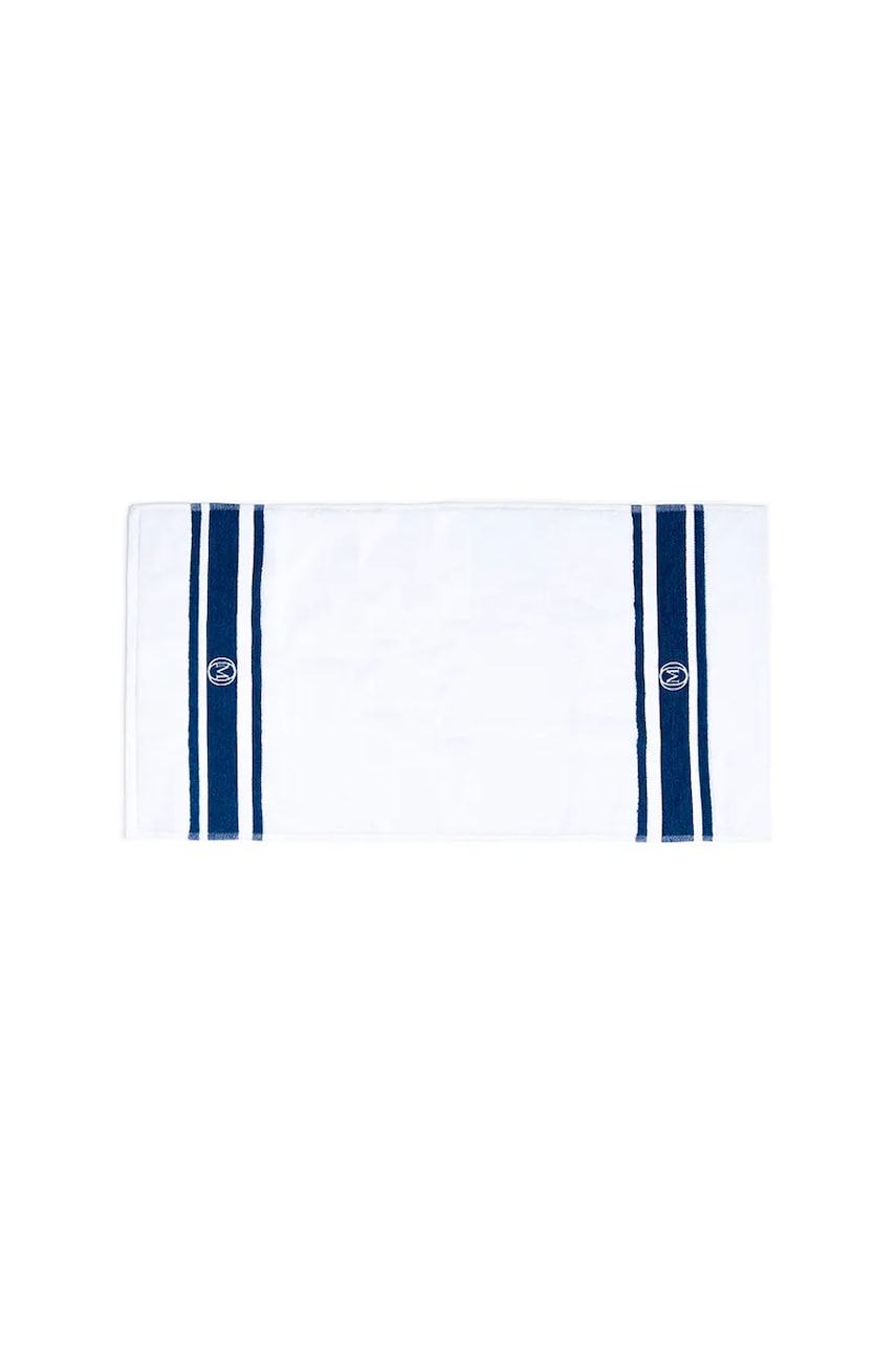 Μεγάλη βαμβακερή πετσέτα Officine Monogram Monogram Linea 70 x 140 cm χρώμα: τιρκουάζ