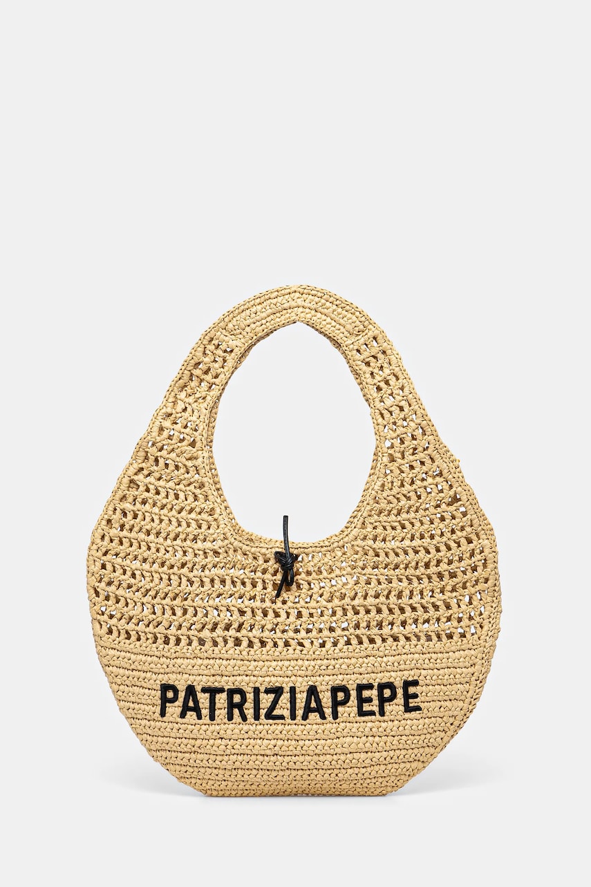 Τσάντα Patrizia Pepe χρώμα: μπεζ, 2B0120 V039