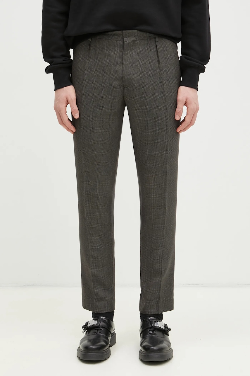 Μάλλινα παντελόνια Paul Smith χρώμα: πράσινο, M1R-056Z-P02569