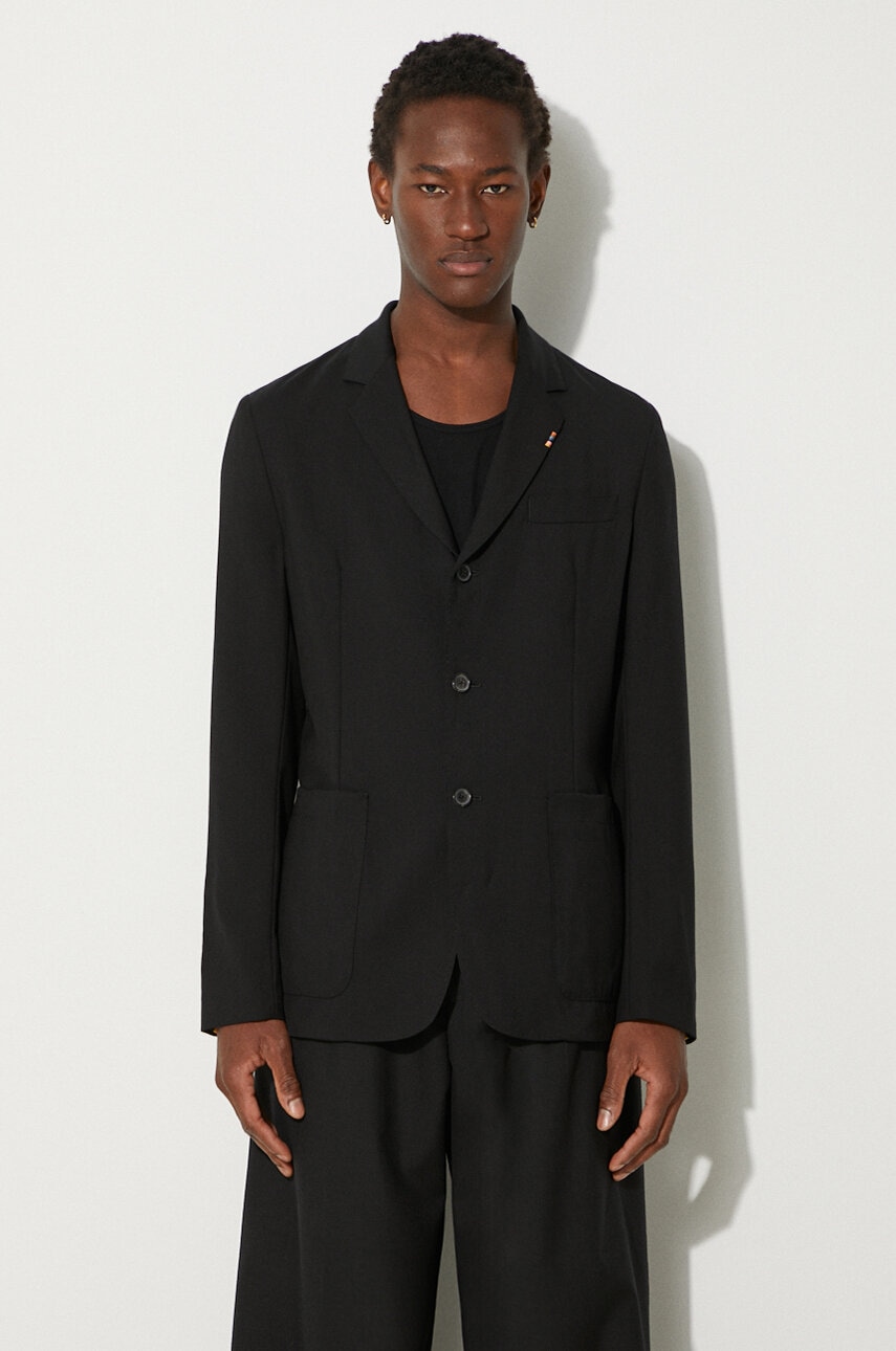 Μάλλινο σακάκι Paul Smith χρώμα: μαύρο, M1R-2151-K00001