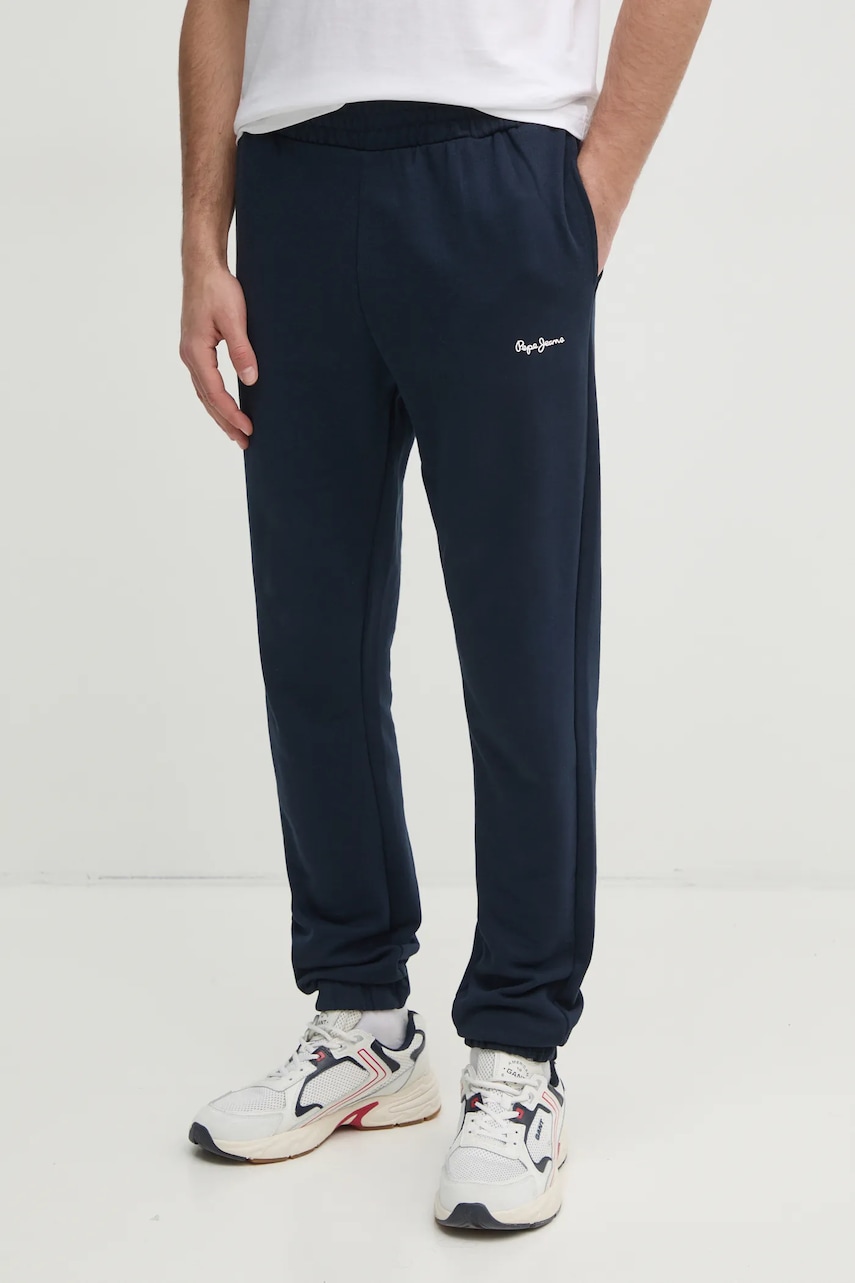 Βαμβακερό παντελόνι Pepe Jeans DUKE JOGGER χρώμα: ναυτικό μπλε, PM211865