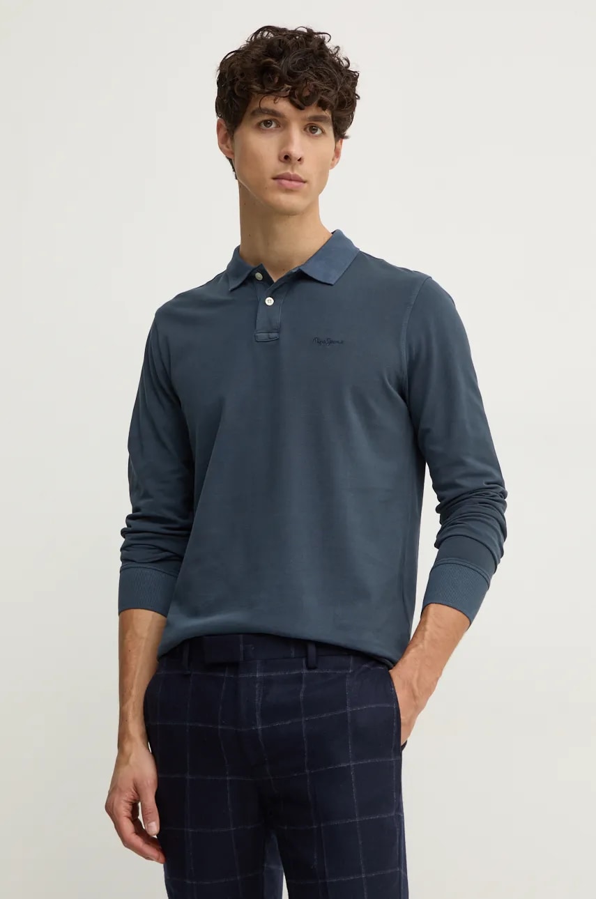 Βαμβακερή μπλούζα με μακριά μανίκια Pepe Jeans NEW OLIVER GD LS PM542213