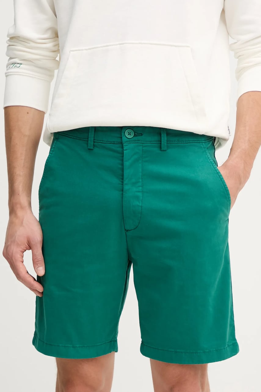 Σορτς Pepe Jeans REGULAR CHINO SHORT χρώμα: πράσινο, PM801181