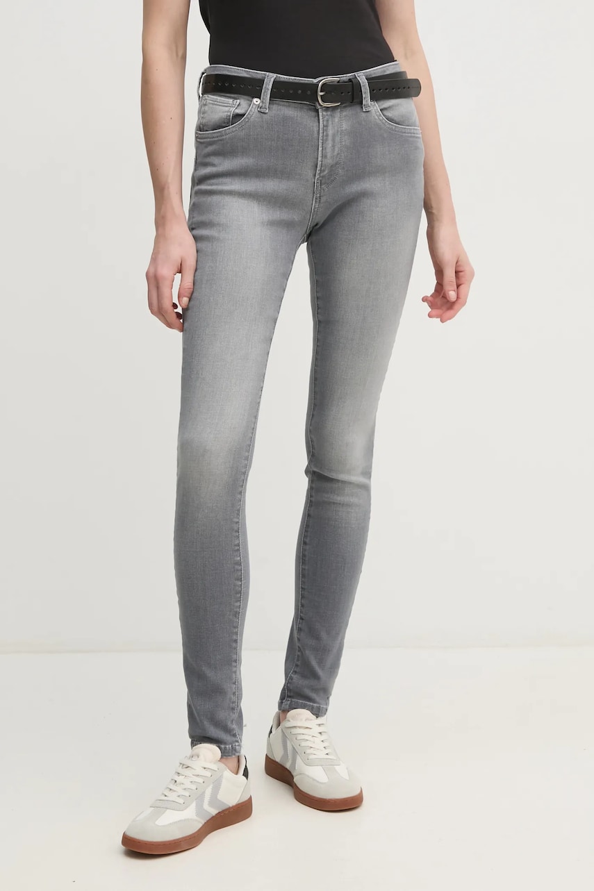 Τζιν παντελόνι Pepe Jeans SKINNY JEANS MW REGENT χρώμα: γκρι, PL204728UI8