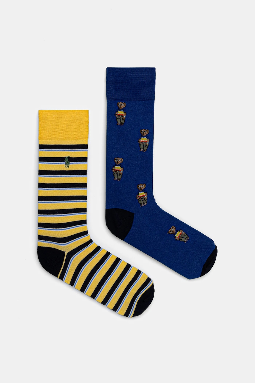 Κάλτσες Polo Ralph Lauren 2-pack χρώμα: μπλε, 449973042