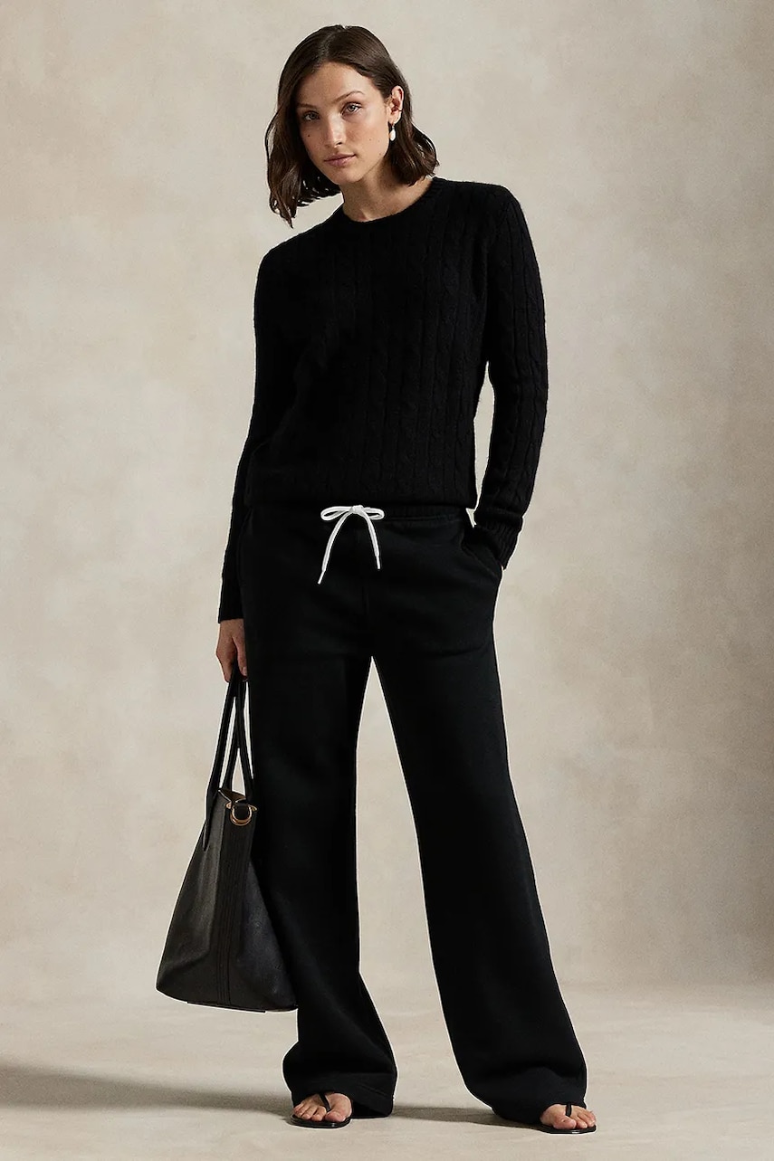 Παντελόνι φόρμας Polo Ralph Lauren χρώμα: μαύρο, 211977959