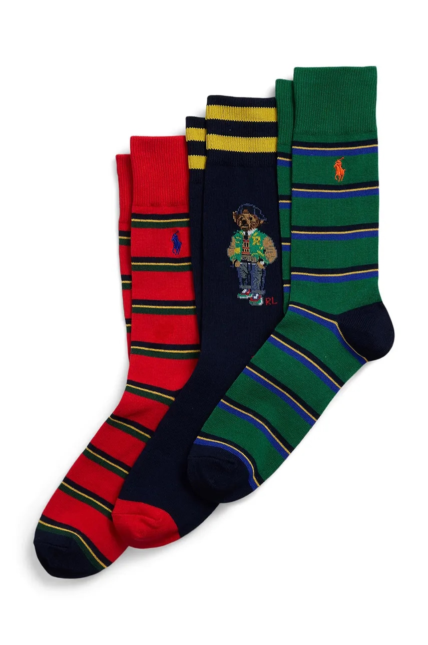 Κάλτσες Polo Ralph Lauren 3-pack χρώμα: γκρι, 449958860