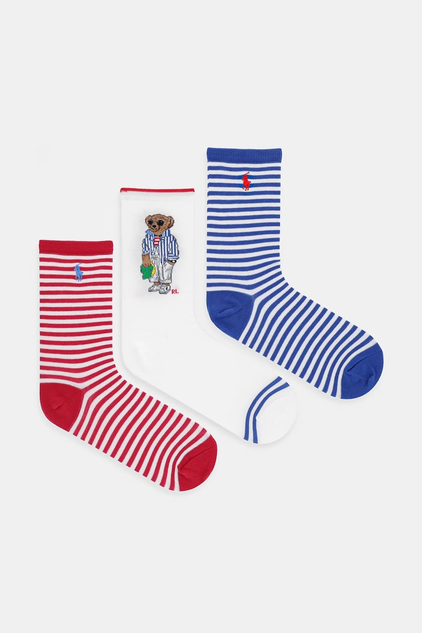 Κάλτσες Polo Ralph Lauren 3-pack χρώμα: άσπρο, 455972027