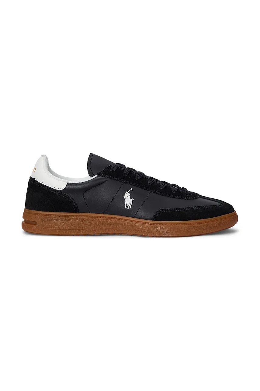 Δερμάτινα αθλητικά παπούτσια Polo Ralph Lauren Bedford Pp χρώμα: μαύρο, 809961181002