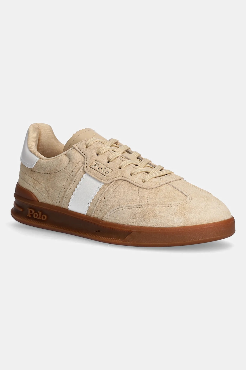 Δερμάτινα αθλητικά παπούτσια Polo Ralph Lauren HTR Aera χρώμα: μπεζ, 804956688