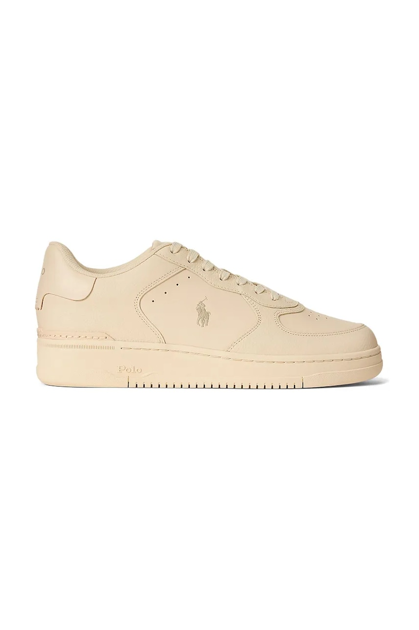 Δερμάτινα αθλητικά παπούτσια Polo Ralph Lauren Masters Crt χρώμα: μπεζ, 809971279001