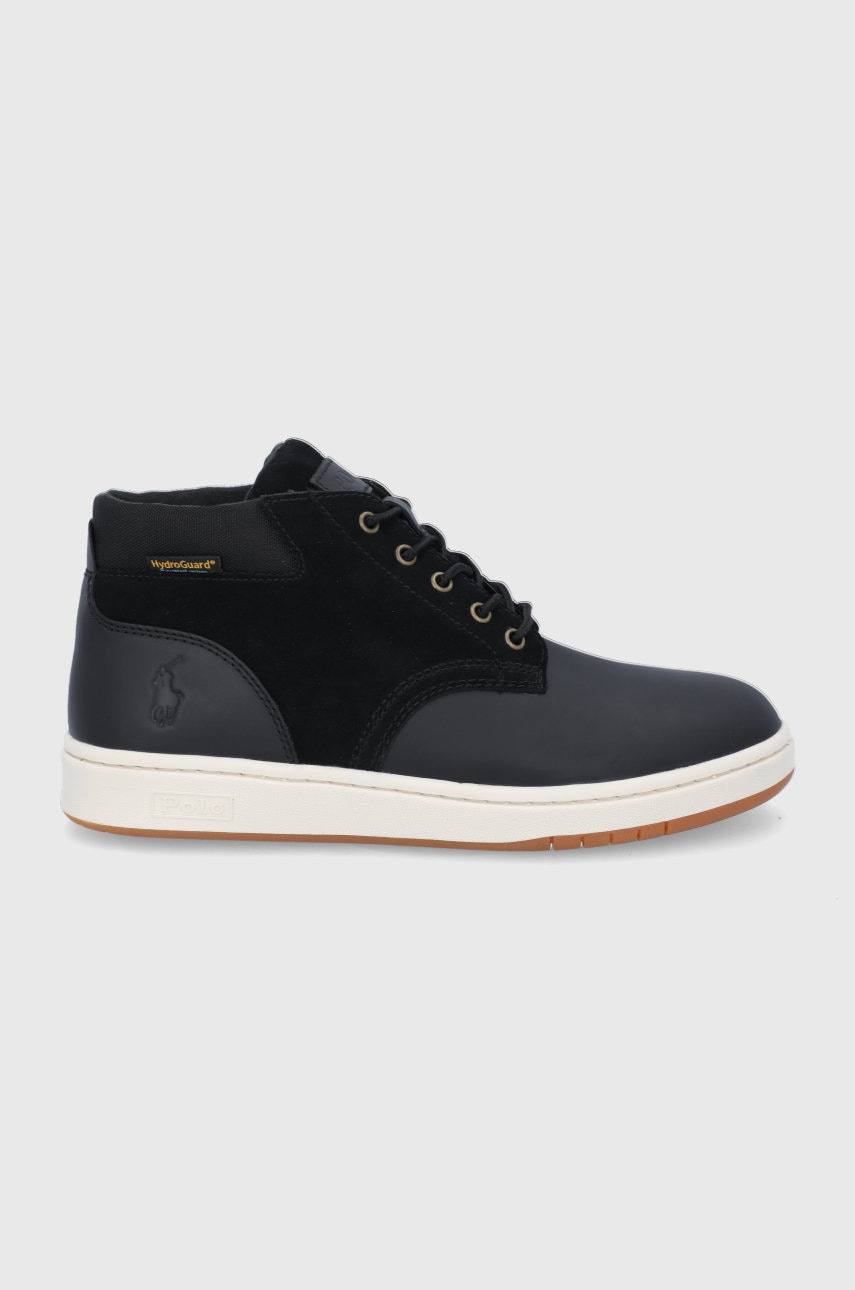 Δερμάτινα παπούτσια Polo Ralph Lauren Polo Court χρώμα: μαύρο, 809855863002